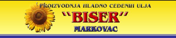 Proizvodnja hladno ceđenih ulja BISER