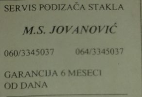 Podizači stakla M & S Jovanović Beograd