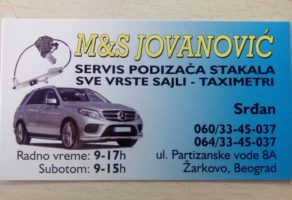 Podizači stakla M & S Jovanović Beograd