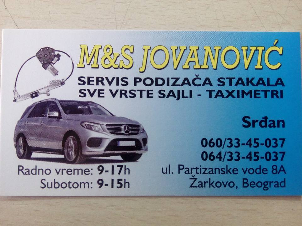 Podizači stakla M & S Jovanović Beograd